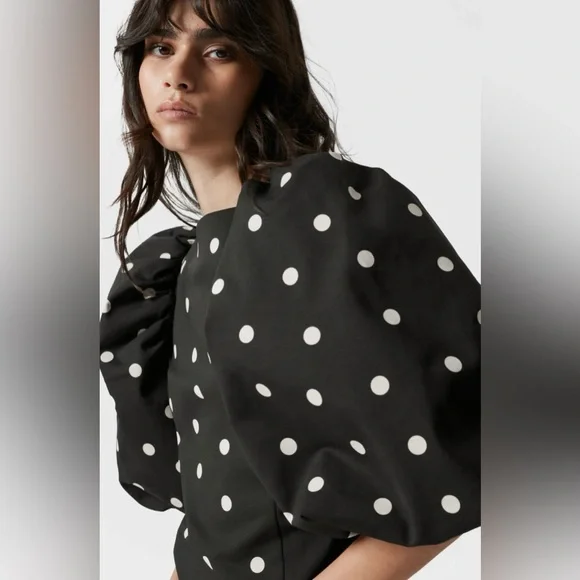 & Other Stories polka dot mini dress - Picture 3 of 6